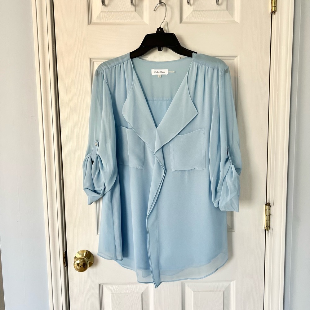 Calvin Klein Baby Blue Blouse